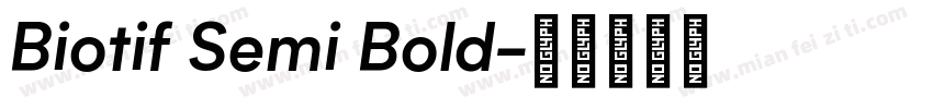 Biotif Semi Bold字体转换